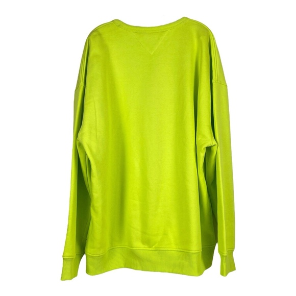 Tommy Jeans Men's Lucca Logo Sweatshirt Neo Lime - Picture 2 of 9